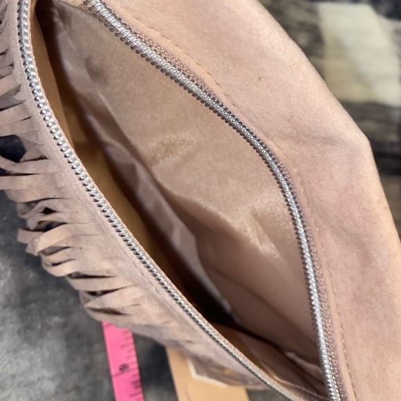 NWT Faux Suede Fringe Cosmetic/Accessory/Stash Bag - Picture 5 of 7